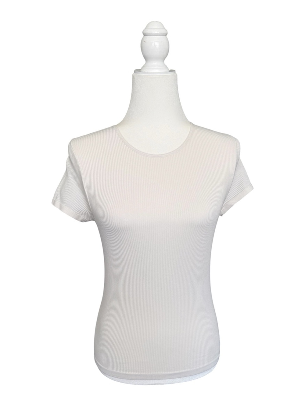 Women's Elodie Ribbed Crewneck Tee - White